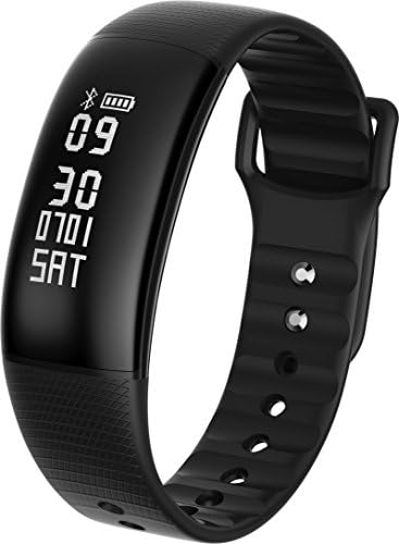 GFT A69 Smart Wristband Bracelate Pedometer Heart Rate Monitor Watches Blood Pressure Fitness Tracker Smartband PK Fitbit (Black)