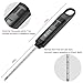 Ablest Waterproof Digital Meat Thermometer Instant Read Food Cooking Thermometer Built-in Clock Timer with IP67 Stainless Steel Probe for Kitchen BBQ Grill Smoker, Milk, Tea, Black