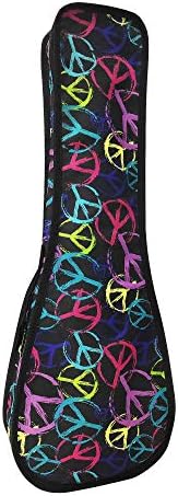 JC Soprano Ukulele Gig Bag Case Oxford Cloth Zipper 21 inches with Colorful Pattern