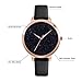 Quartz Watch Womens Waterproof Lady Watch Wrist Watch Creative Starlight Dial Birthday Gift with Genuine Leather Band