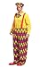 Spooktacular Oversized Silly Clown Costume with Suspender, Hat, Clown Nose, M