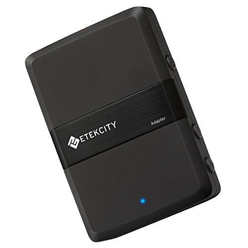 Etekcity 2-in-1 Bluetooth Receiver Transmitter Wireless 3.5mm Audio Adapter with Volume Control for TV Home Car Stereo System, Bluetooth 4.1, A2DP, aptX Low Latency Supports Dual Mode