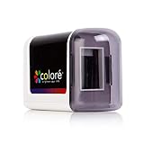 Colore Electric Pencil Sharpener - Powerful, Small, Battery Operated Heavy Duty, Safe Sharpeners for Kids, School, Office