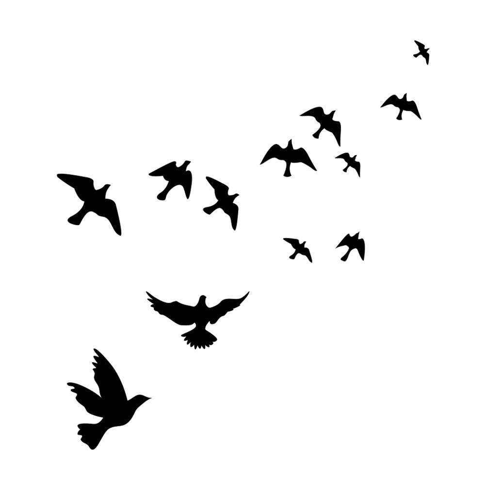 Photo 1 of Witkey Flying Black Bird Flying High to Sky 3D Removable Vinyl Wall Sticker Mural Decal Art Décor