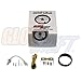 GlowShift White 7 Color 300 F Oil Temperature Gauge Kit - Includes Electronic Sensor - White Dial - Clear Lens - for Car & Truck - 2-1/16