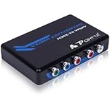 Portta HDMI Converter HDMI to YPbPr RGB Component Plus R/L Audio Converter V1.3 Support 1080P@60Hz 2 Channel LPCM HDMI Audio Extractor for HDTV PS3 PS4 HDVD Player Wii Xbox etc