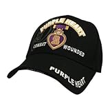 Military Hat - Purple Heart Combat Wounded (with Velcro Strap)