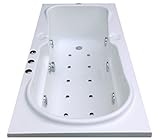 MADONNA Rex Acrylic Bath Tub with Jacuzzi and Bubble Bath - White