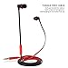 Earbuds with Microphone, Vogek Bass In-Ear Headphones Earphones with S/M/L Earbuds and Built-in Mic, Phone Control for Apple iPhone, Samsung, Android Phone and More - Red Black