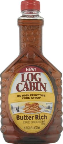 LOG CABIN BUTTER RICH SYRUP FOR PANCAKES & WAFFLES, 24 OZ