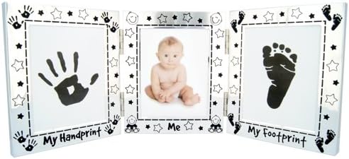 Premier Cadre Photo Souvenir Unisexe Pour Bebe Garcon Et Fille Ensemble Cadeau De 5 Pieces Souvenirs Kit Avec Boite Pour Premiere Meche Et Premiere Dent Cadre Photo Et Kit Dempreintes De Mains