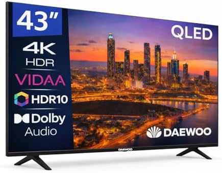 43VB56QV Smart TV 43 Pulgadas QLED 4K UHD, HDR10, Dolby Audio, Bluetooth, HDMI 2.1, Diseño Sin Marcos (Frameless), Funciones de accesibilidad, Gama 2026