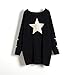 VIGVOG Women's Casual Star Logo Pullover Chunky Jersey T Shirts