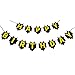 Awyjcas Happy Birthday Bunting Banner,Kid Birthday Party Decorations Favors and Party Supplies-Black