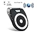 Handsfree Bluetooth Car Kit AUTO Power ON Visor with Motion Sensor, Wirefree Hands in Car Speakerphone Kits for Smartphone Devices ，Free car Charger - Black