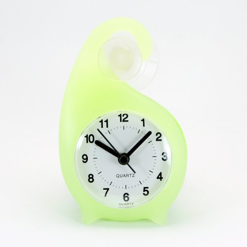 Quartz Movement Water Proof Analog Shower Clock with Suction Cup - Green