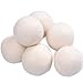 Yazer Pack of 6 Wool Dryer Balls XL Handmade Organic New Zealand Natural Fabric Softener (6, White)