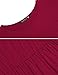Bluetime Women's Short Sleeve Loose Plain Maxi Dresses Casual Long Dresses with Pockets (Wine Red, L)