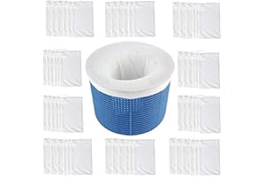 JRVT IIIHAT Pool Skimmer Socks Reusable Effective Pool Filter Basket Socks to Save Pumps, Filters, Baskets and Skimmers- The Ideal Sock/Net/Saver to Protect Your Inground or Above Ground Pool (50pcs)