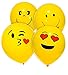 MESHA Latex Balloons 74PCS Emoji Smiley Face Balloons 10 Inch Yellow Party Balloons