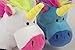 goDog (2 Count Magical Creatures Unicorn Squeaky Plush Dog Toy, Chew Guard Technology - Blue/White, Small