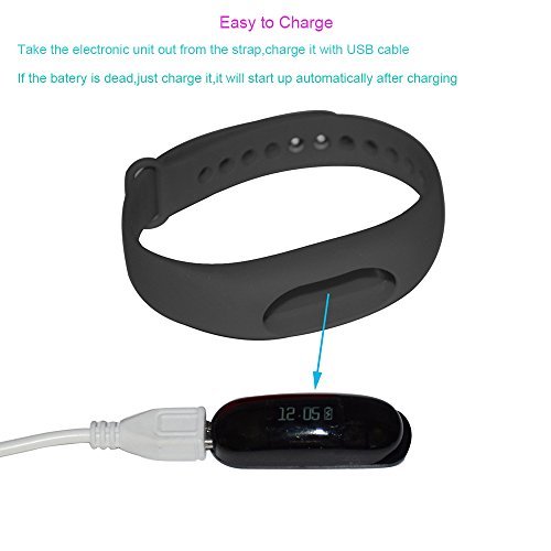 stardrift Pedometer Bracelet Smart Wristband Step Calorie Walking Distance Counter Sleep Monitor Time / Date Display for Outdoor Sports Running Walking (black) - Thumbnail 2
