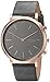 Skagen Women's Hald Stainless Steel and Leather Hybrid Smartwatch, Color: Rose Gold-Tone, Gray SKT1207