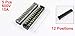 Uxcell a13081200ux0271 600V 15A 12 Positions 12P Dual Rows Covered Barrier Screw Terminal Block (Pack of 5)