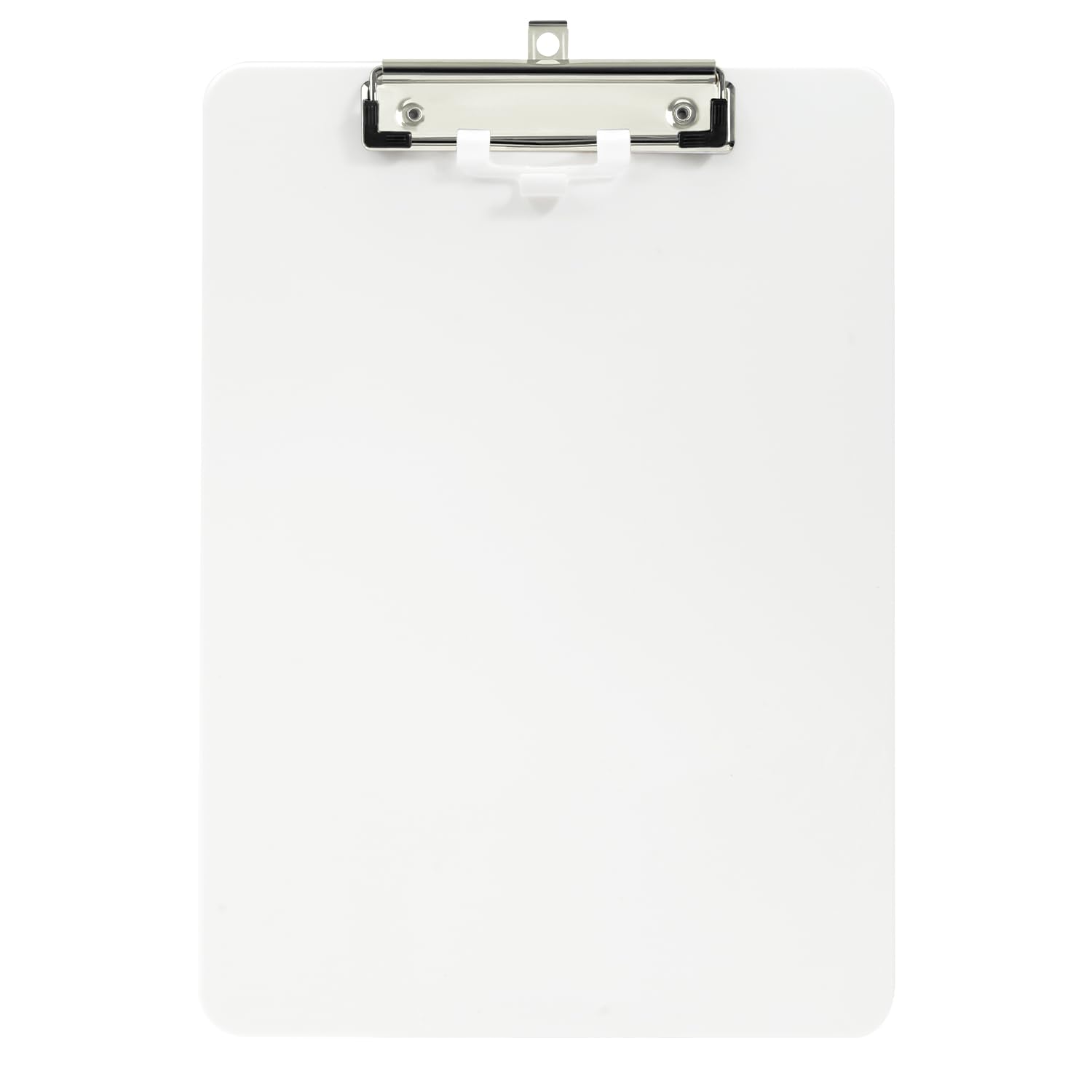 Photo 1 of Deli Plastic Clipboard, Clipboards with Low Profile Clip, Standard A4 Letter Size Clipboard for Office, Nurses, Students, and Women, Size 12.4 ×9 Inch, White
