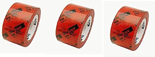 AGN 134338 Shurtape HW-300 Housewrap Sheathing Tape: 2-1/2" x 60 yd, Red/black (3 Pack)