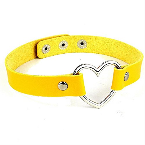 Amazon Co Jp 幸せな チョーカー ベルベット Pu革 ハート型 かわいい
