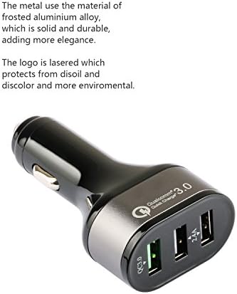 Quick Charge 3.0 Car Charger, 42W 3 Port Qualcomm Certified (QC 3.0 + 2 Smart USB 2.4A) for iPhone 7, 6S, 6 Plus, S7 Edge, LG G5, Nexus 5X, 6P by Nov8tech