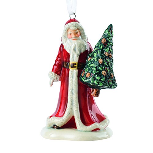 Royal Doulton Traditional Christmas Santa with Tree Ornament 3.1