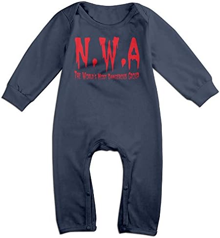 NWA Band Logo Baby Onesie Bodysuit Toddler Romper Navy 12 Months