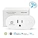 Smart Plug Wifi Mini - VANZAVANZU Smart Outlet Socket with Energy Monitor, 16A for Larger Appliances, App Control from Anywhere, Works with Alexa Echo, Google Home and IFTTT (1 Pack, Oval)
