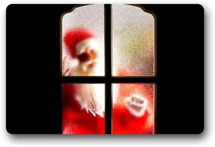 Quick Drying Door Mat - Personalize with Santa Clause Claus Suit Doormat-23.6"(L)x15.7"(W) 3/16"