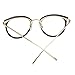 Amomoma Round Blue Light Blocking Glasses Computer Glasses Eyewear Frame AM5001, Black Frame/Clear Lens