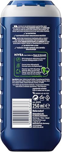 NIVEA MEN Sport Duschgel, pH-hautneutrale Pflegedusche für Männer mit vitalisierendem Duft, erfrischende Formel mit Mineralien für Körper, Gesicht und Haar (250 ml) 8