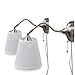 YouHaveSpace Bright Wall Lamps for Living Room Decor, Bedroom, Entryway, Contemporary Wall Sconce Set of 2 , Chrome/ White