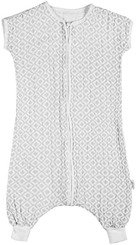 Kisbaby Early Walker Sleepsack Toddler Sleeping Sack Spring Four Layer Muslin Cotton Sleeveless Wearable Blanket, Grey Plaid, 2/3T
