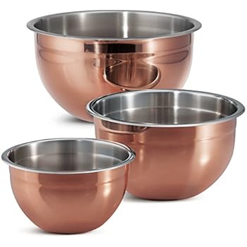 Tramontina 80202557ds 3 Mixing Bowls 3 Pack Copper Clad