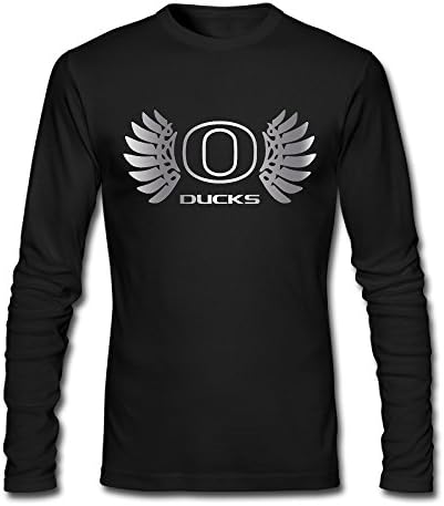 Men's Oregon Ducks Platinum Logo Long Sleeves T-shirts Black