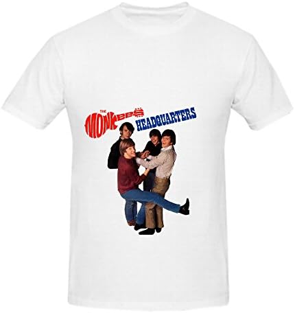 The Monkees Headquarters Roll Mens Round Neck Diy T Shirts White