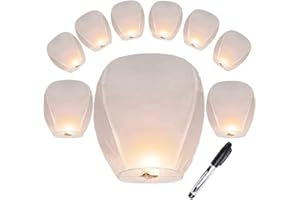 LUUOKI 20 White Paper Lanterns are an Ideal Choice for Holiday Events, Gatherings, Outdoor Bonfire Parties, and Celebrations.