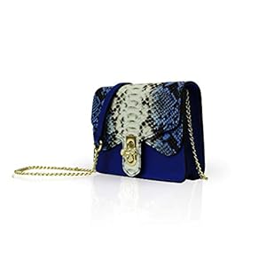 41V3yIAa6kL. SS300 NABIH Bolso bandolera de piel auténtica con diseño de serpiente. 41V3yIAa6kL. SS300