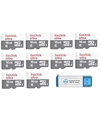 SanDisk Ultra SDSQUNS-016G-GN3MN - Tarjeta microSDHC de 80 MB s UHS-I Clase 10, 16 GB (10 unidades)