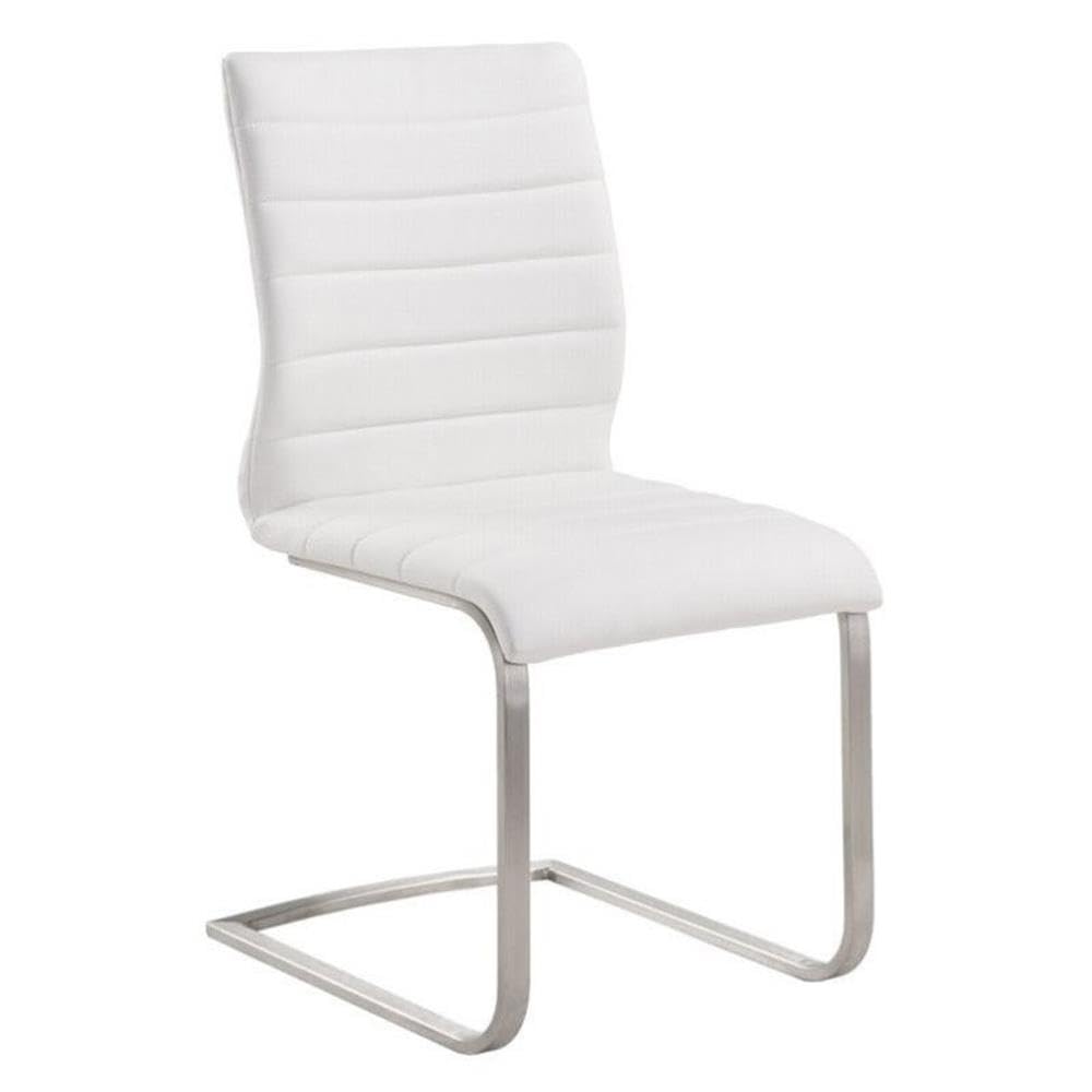 Photo 1 of Armen Living Fusion Dining Chair, 37" x 18" x 22", White