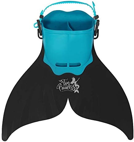 Fin Princess Mermaid Monofin Design for Flipper Swim Training w/Quick Release Strap for Safety, Perfect for Diving & Swimming for Girls, Boys, Kids & Children