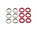 Imperial Bumper Pool/Billiard Table Replacement Rubber Bumper Post Rings, Red/White, Pack of 12