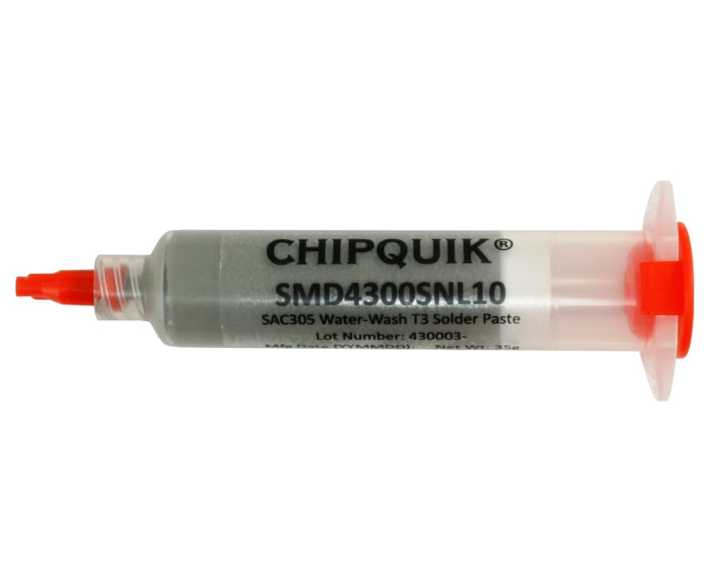 Solder Paste no Clean Lead-Free in 10cc Syringe 35g Water Washable (T3)